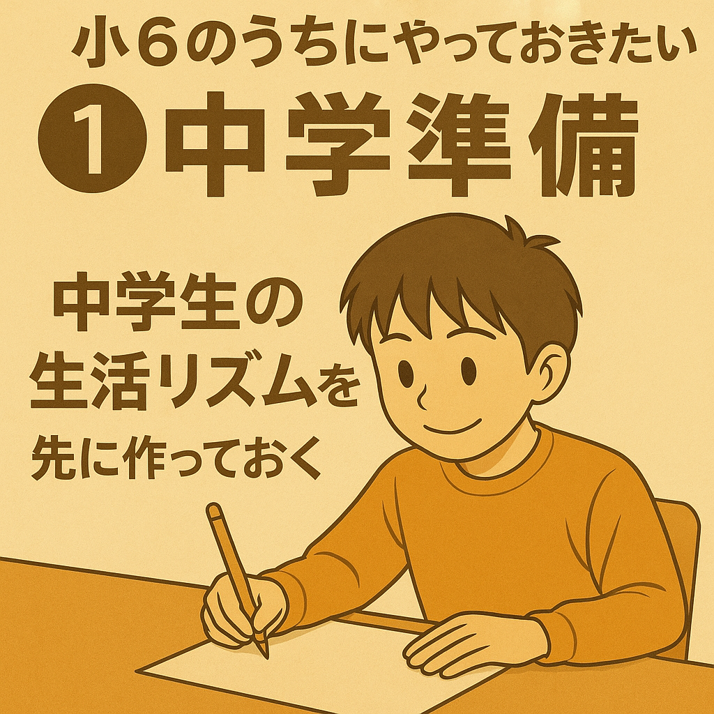 小6のうちにやっておきたい中学準備①：中学生の生活リズムを先に作っておく